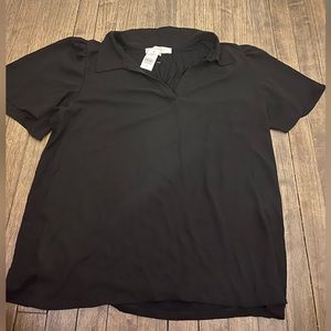 NWT LOFT Mixed Media Flutter Sleeve Blouse!